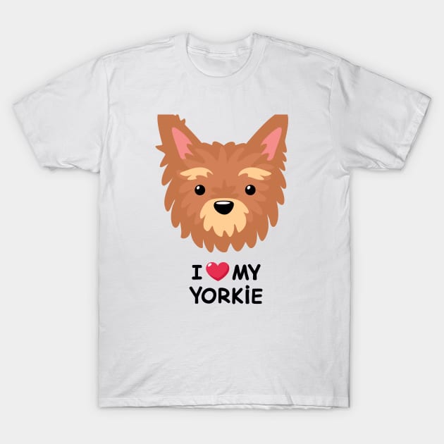 Yorkshire Terrier Dog T-Shirt by ShadeDesign